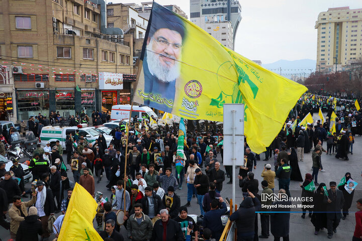 اجتماع مردمی «لبیک یا نصرالله» در مشهد