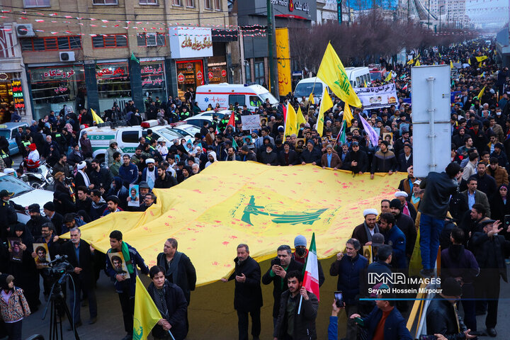 اجتماع مردمی «لبیک یا نصرالله» در مشهد