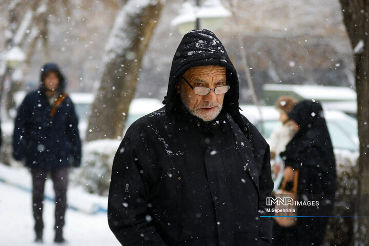 بارش برف در تبریز