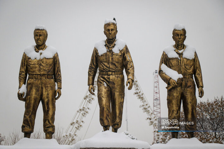 بارش برف در تبریز