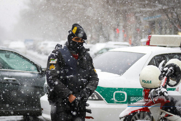 بارش برف در تبریز