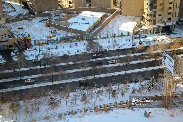 بارش برف در تبریز