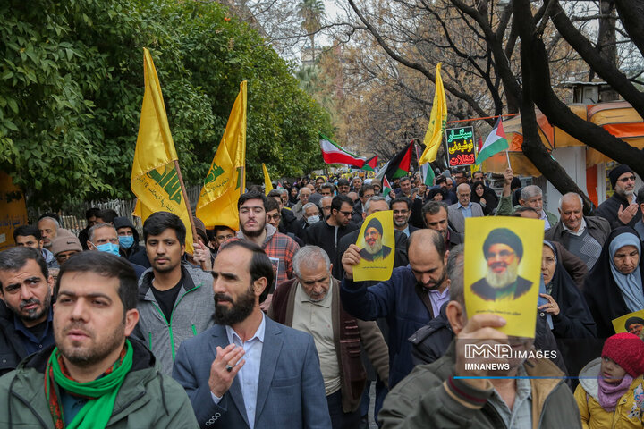 اجتماع مردمی «لبیک یا نصرالله» در شیراز