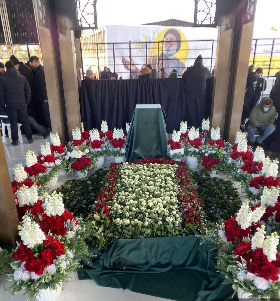 آغاز مراسم تدفین شهید مقاومت سید حسن نصرالله