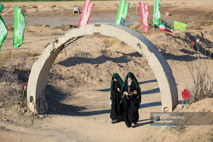 راهیان نور در یادمان نهر خین