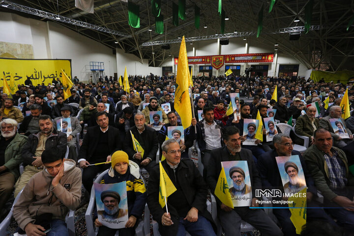 مراسم بزرگداشت تشییع و خاکسپاری دبیر کل فقید حزب الله لبنان در اصفهان