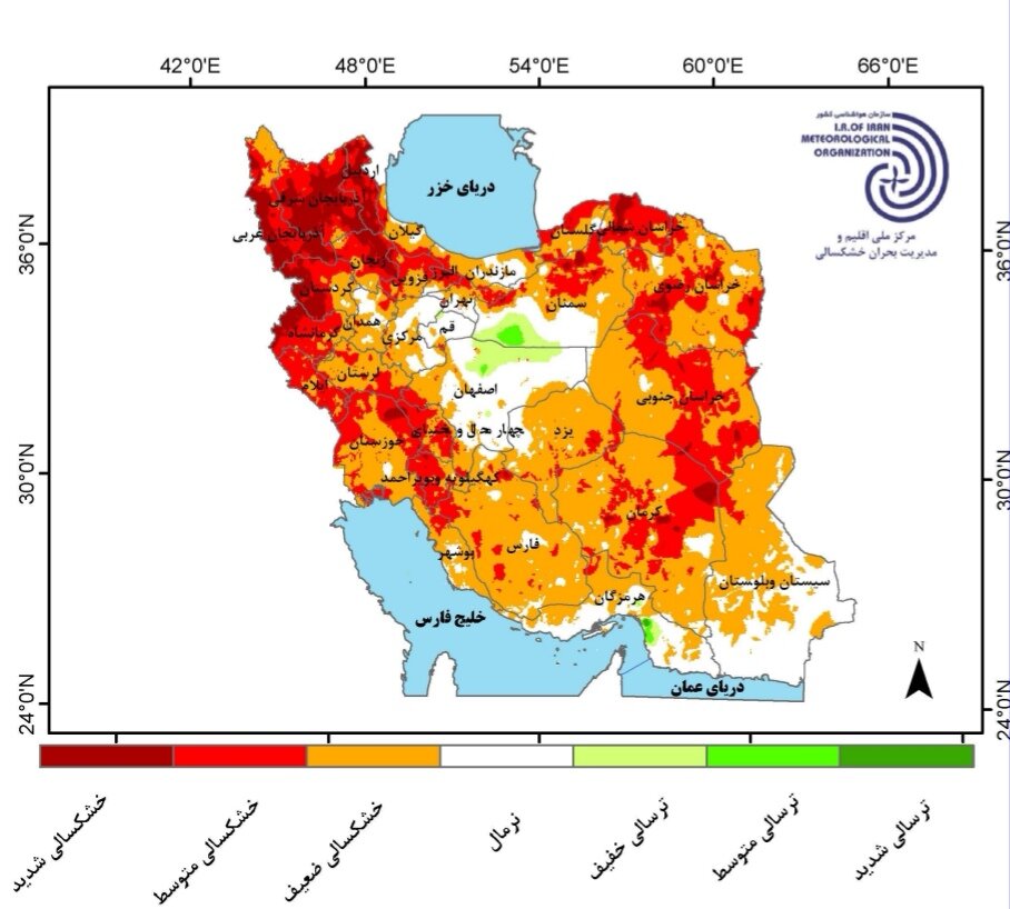 کمبود ۷ میلیمتری بارندگیها نسبت به بلندمدت + جدیدترین پیشبینی بارشها در ایران