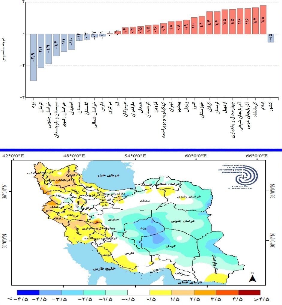 کمبود ۷ میلیمتری بارندگیها نسبت به بلندمدت + جدیدترین پیشبینی بارشها در ایران