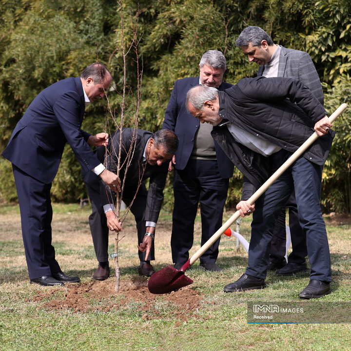 کاشت نهال توسط رئیس جمهور در روز درختکاری