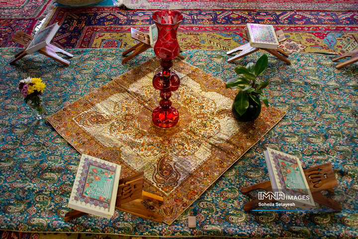 مراسم جزءخوانی و تفسیر قرآن کریم در مسجد نصیرالملک شیراز