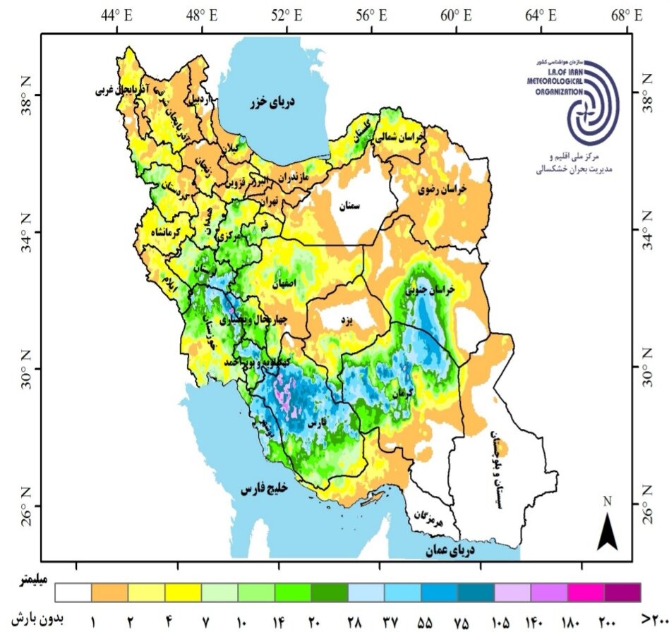 هوا سردتر و بارندگیها بیشتر بود + جدیدترین پیشبینی بارشها در ایران