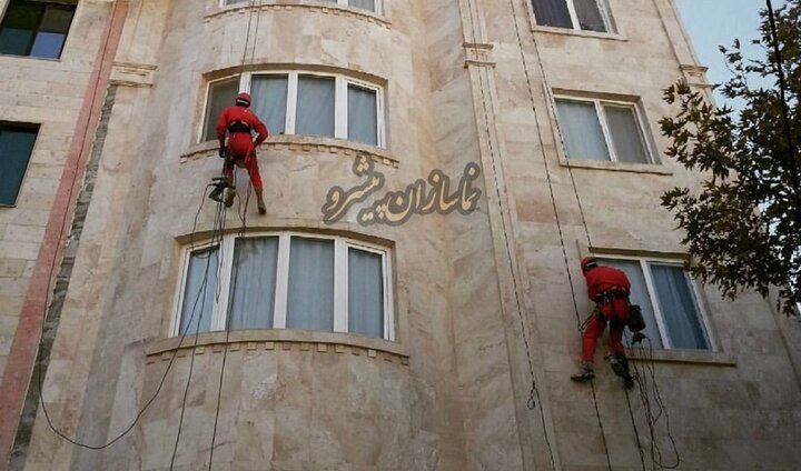 مقاوم سازی و ایمن سازی نمای سنگی با پیچ و رولپلاک مقاوم سازی و ایمن سازی نمای سنگی با پیچ و رولپلاک