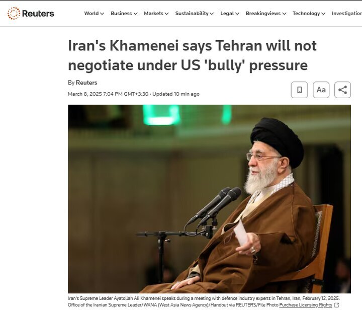 بازتاب سخنان رهبر معظم انقلاب اسلامی در رسانههای بینالمللی