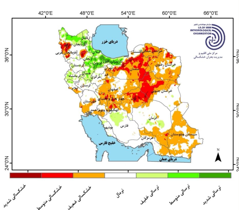 کمبارشیها همچنان ادامه دارد + جدیدترین پیشبینی بارشها در ایران