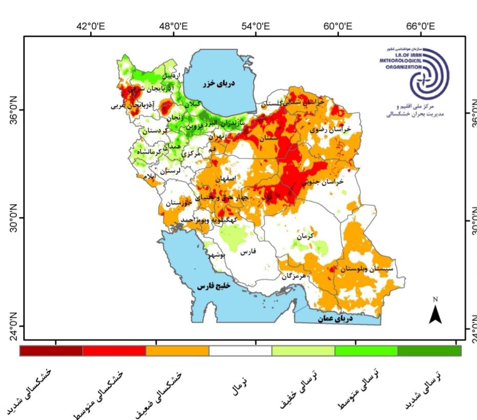 کم‌بارشی‌ها همچنان ادامه دارد + جدیدترین پیش‌بینی بارش‌ها در ایران