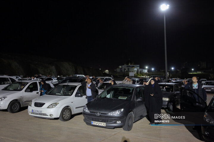 مراسم احیای خودرویی شب قدر در شیراز