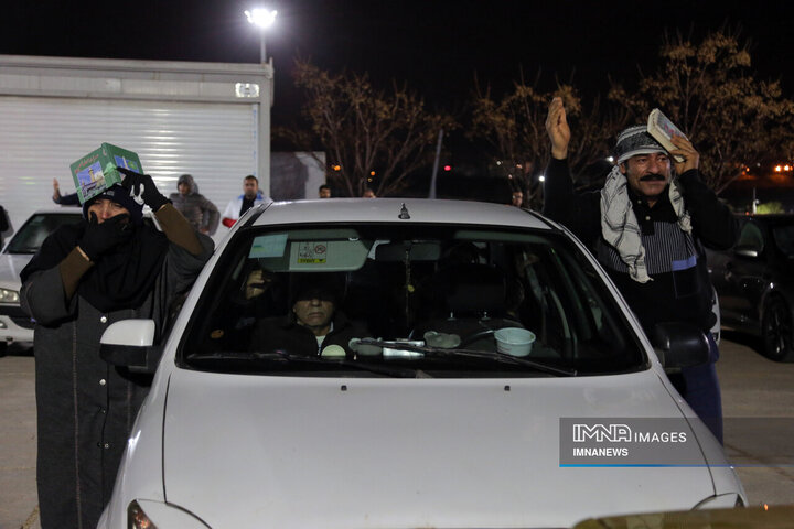 مراسم احیای خودرویی شب قدر در شیراز