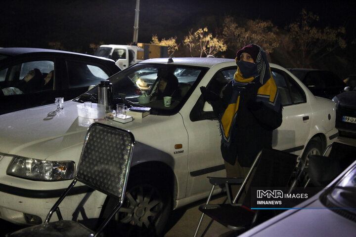 مراسم احیای خودرویی شب قدر در شیراز