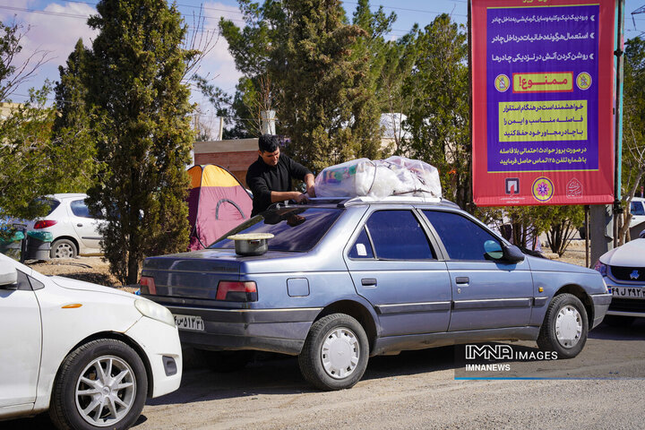 حال و هوای باغ فدک در پنجمین روز از تعطیلات نوروزی