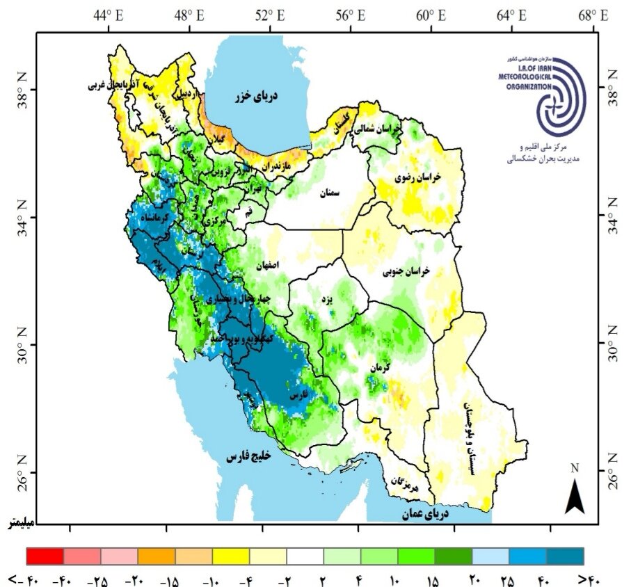 روند بارشها مثبت شد + جزئیات جدیدترین پیش بینی بارشها در ایران