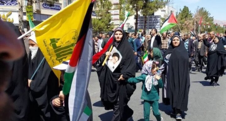 شیرازی‌ها در حمایت از مردم مظلوم فلسطین به میدان آمدند