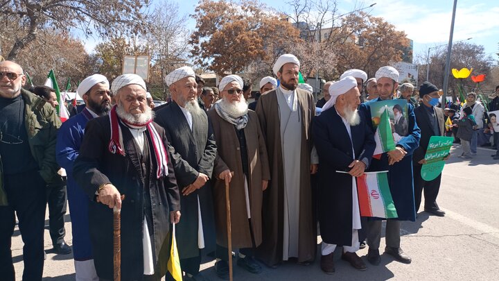 فیلم| حضور علمای اهل سنت بجنورد در راهپیمایی روز قدس