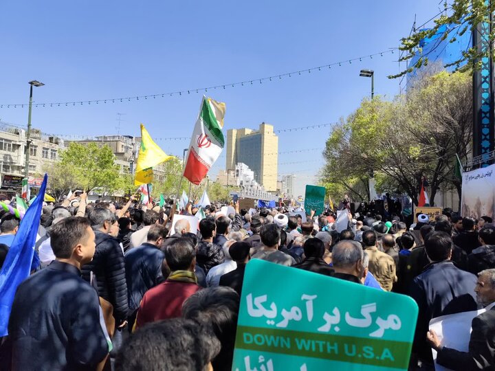 فیلم| حماسه مردم غیور مشهد در روز قدس