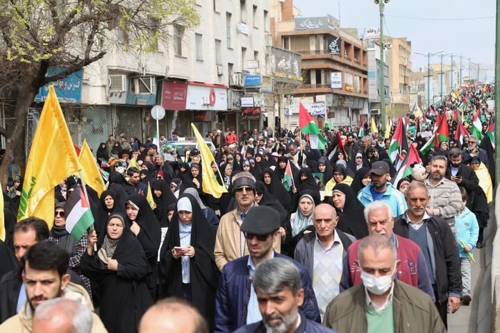 شکوه حضور مردم البرز در راهپیمایی روز قدس