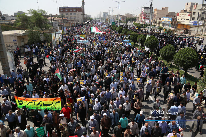 راهپیمایی روز قدس در اهواز