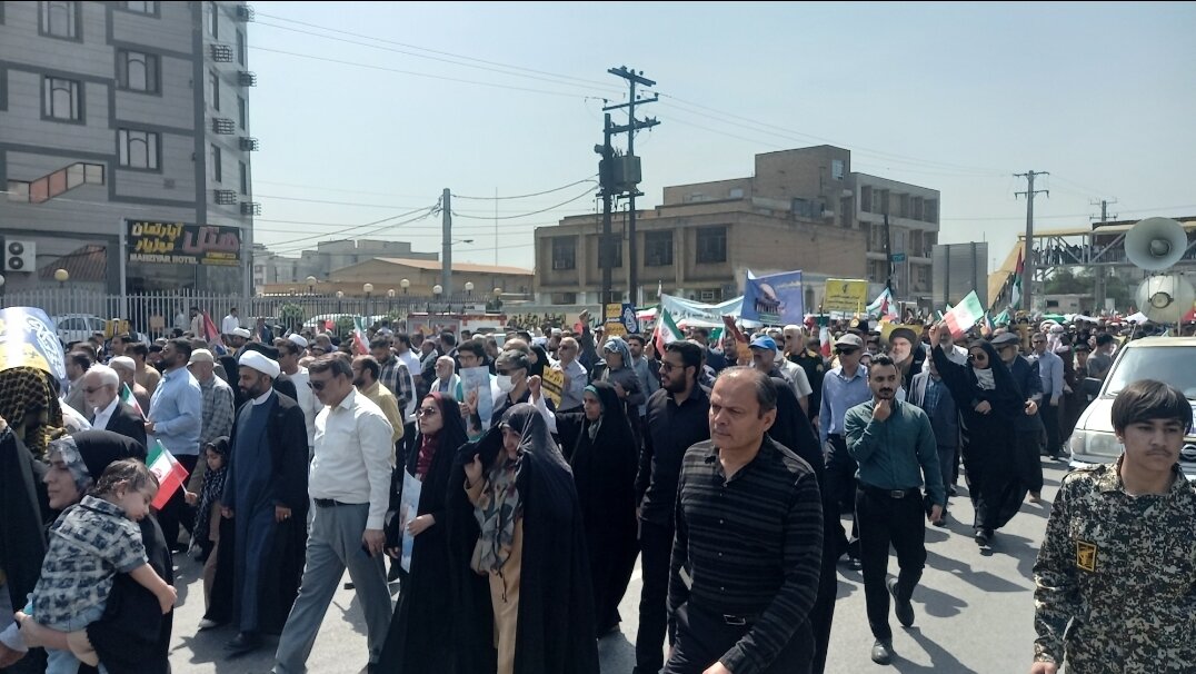 حضور پرشور مردم اهواز در راهپیمایی روز قدس