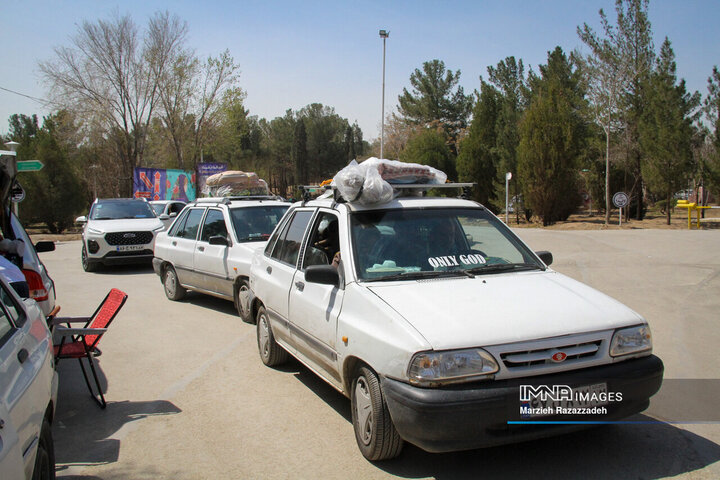 باغ فدک در هشتمین روز از تعطیلات نوروزی