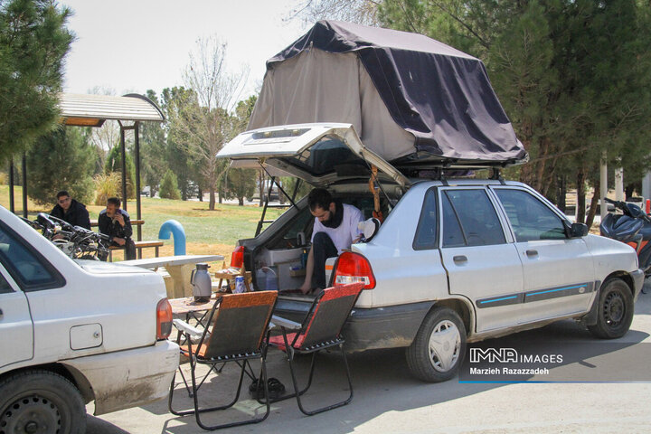 باغ فدک در هشتمین روز از تعطیلات نوروزی