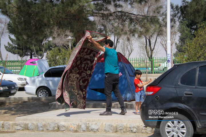 باغ فدک در هشتمین روز از تعطیلات نوروزی