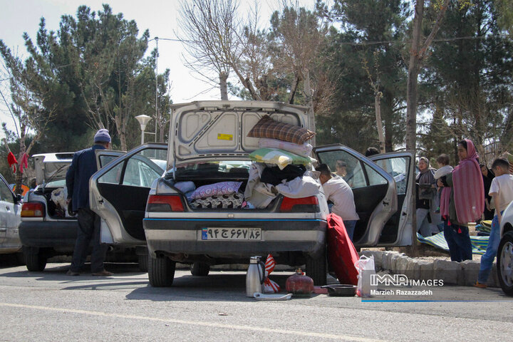 باغ فدک در هشتمین روز از تعطیلات نوروزی