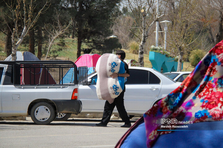 باغ فدک در هشتمین روز از تعطیلات نوروزی