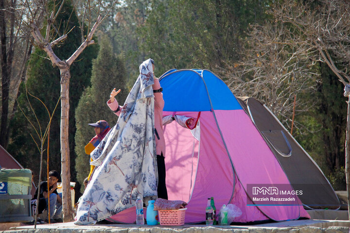 باغ فدک در هشتمین روز از تعطیلات نوروزی