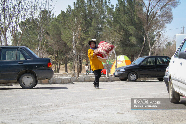 باغ فدک در هشتمین روز از تعطیلات نوروزی