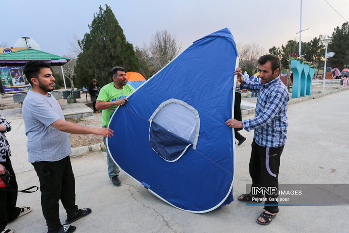 نهمین روز تعطیلات نوروزی در مجموعه باغ فدک اصفهان