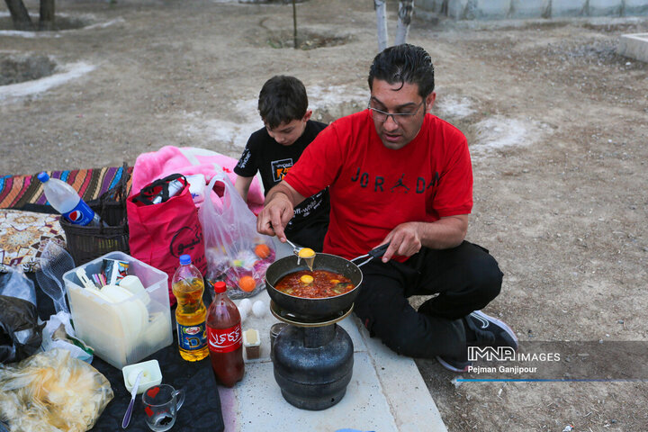 نهمین روز تعطیلات نوروزی در مجموعه باغ فدک اصفهان