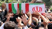 تشییع پیکر ۲ شهید مرزبانی در مریوان