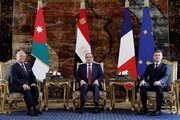 نشست سه‌جانبه سران مصر، اردن و فرانسه درباره بحران غزه در قاهره برگزار شد