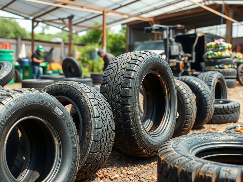 تایر هایی از جنس زباله