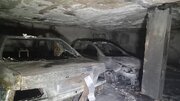 وقوع حریق در پارکینگ مجتمع مسکونی حادثه‌ساز شد + عکس
