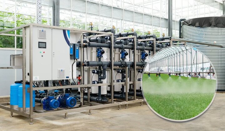 تأثیر دستگاه‌های آب شیرین کن در کیفیت و کمیت محصولات گلخانه‌ای