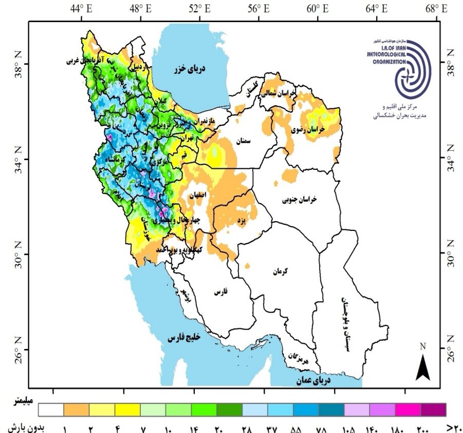 آخرین وضعیت خشکسالی در کشور + جزئیات جدیدترین پیش بینی بارشها در ایران