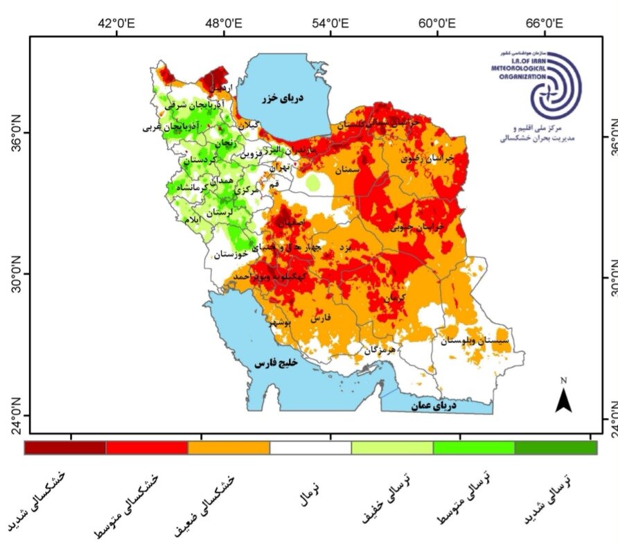 آخرین وضعیت خشکسالی در کشور + جزئیات جدیدترین پیش بینی بارشها در ایران
