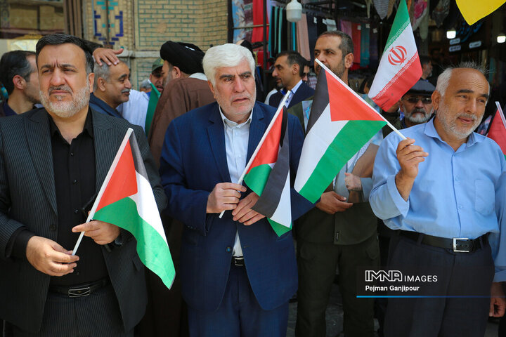 تجمع اعتراضی بازاریان اصفهان در محکومیت جنایات رژیم صهیونیستی