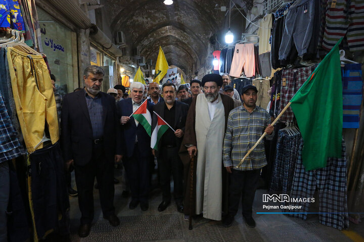 تجمع اعتراضی بازاریان اصفهان در محکومیت جنایات رژیم صهیونیستی