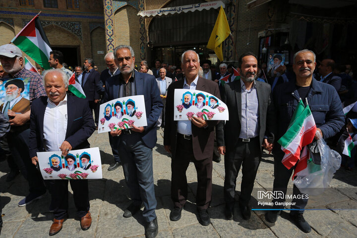 تجمع اعتراضی بازاریان اصفهان در محکومیت جنایات رژیم صهیونیستی