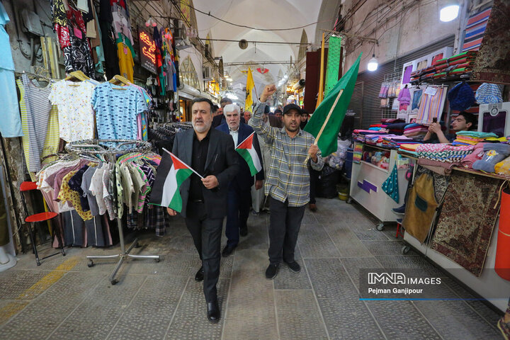 تجمع اعتراضی بازاریان اصفهان در محکومیت جنایات رژیم صهیونیستی